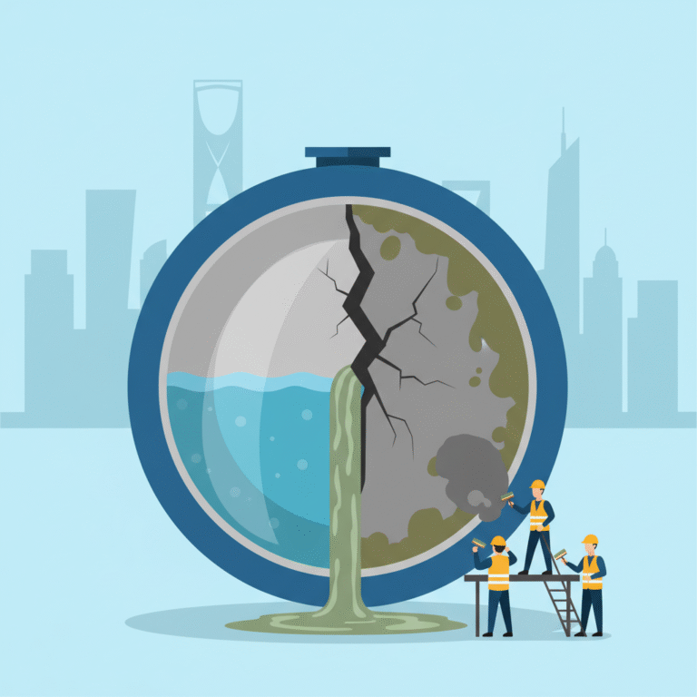 شركة عزل خزانات المياه بالرياض حلول مضمونة لحماية الخزانات وضمان نقاء المياه