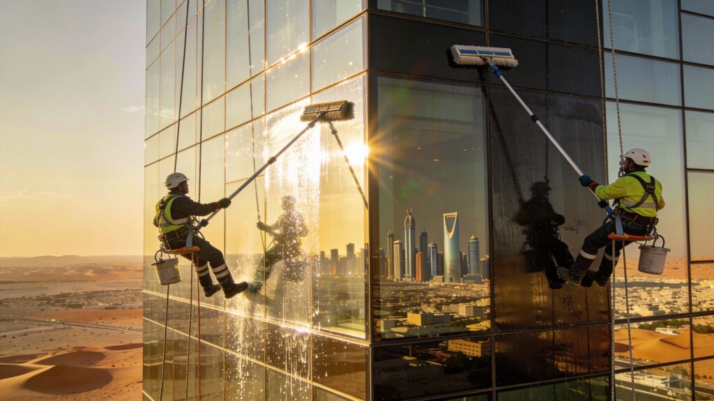 تنظيف النوافذ والواجهات الزجاجية بالرياض | لمعان يدوم وأناقة مبهره