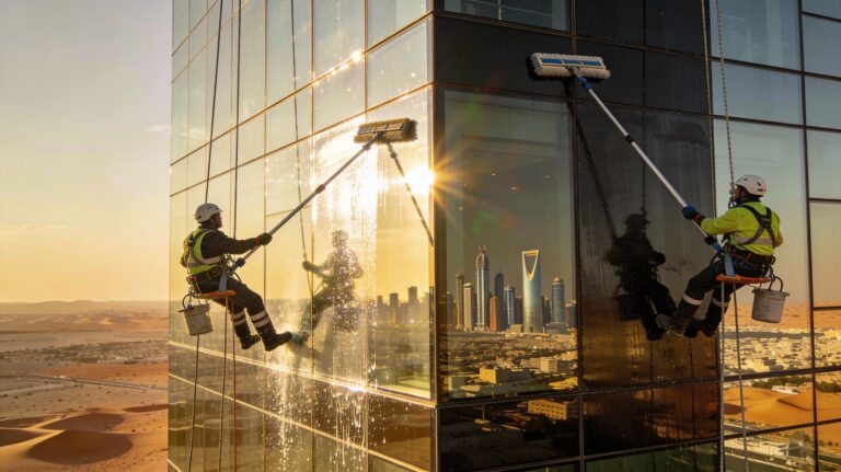 تنظيف النوافذ والواجهات الزجاجية بالرياض | لمعان يدوم وأناقة مبهره