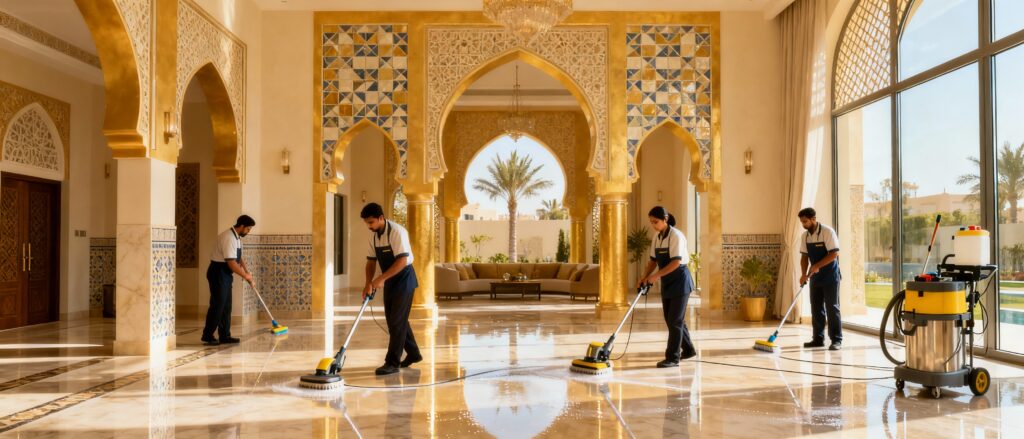 شركة تنظيف فلل بالخرج – ضمان نظافة فاخرة وسريعة