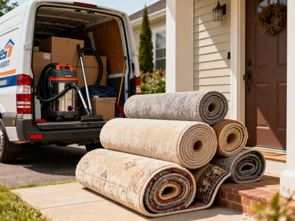 مغاسل سجاد توصيل لباب البيت تنظيف احترافي مع خدمة استلام وتسليم