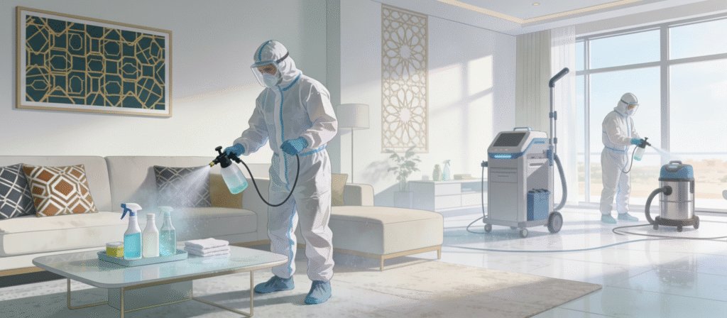 أفضل خدمات تنظيف وتعقيم بعد المرض بالرياض شركة بي كلين